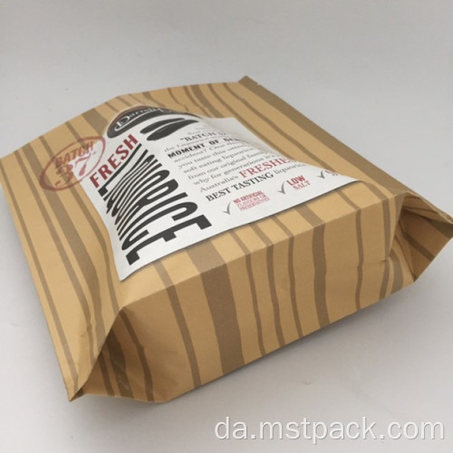 Kraft Paper Stand Up folie emballage taske